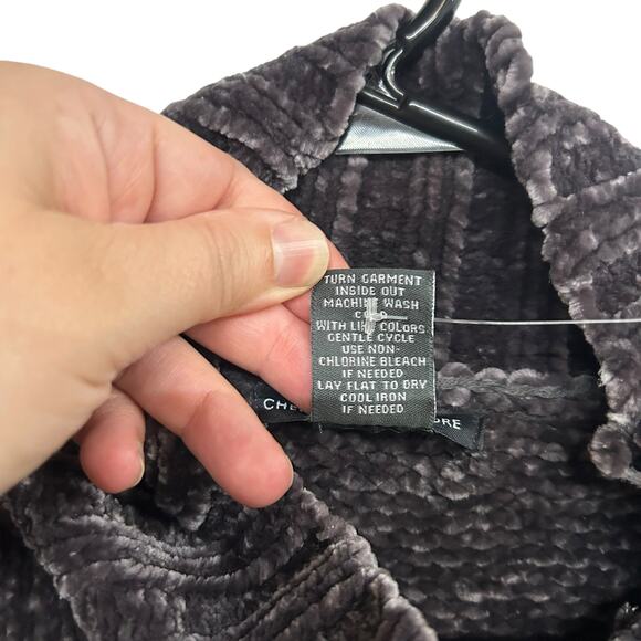 Cozy Luxe Turtleneck Sweater Chelsea & Theodore Soft Knit Gray Size S - Picture 4 of 4